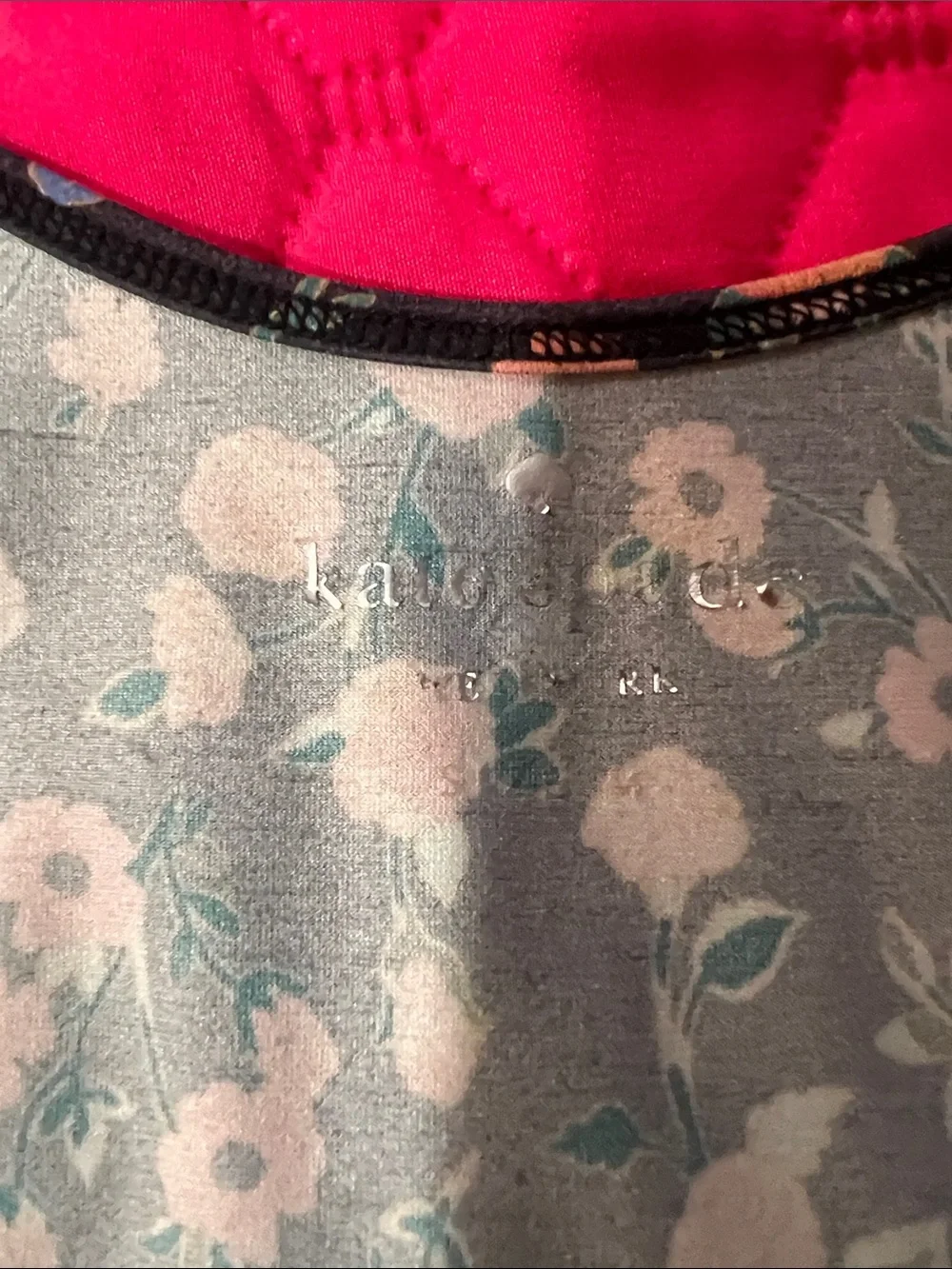 kate spade Black Tank Top with Coral, Blue & Black Floral Print